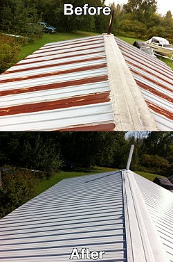 barn roof painting in sanilac county mi | Blue Water Soft Wash