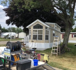 Mobile home power washing in Port Sanilac Michigan
