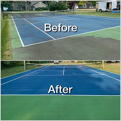 Tennis court cleaning in michigan