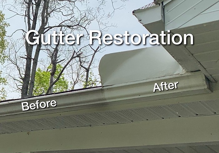 Gutter cleaning and restoration
