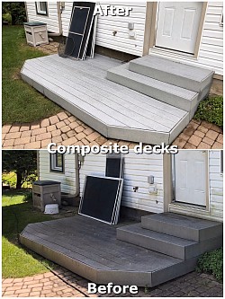 composite deck power washing in sanilac michigan