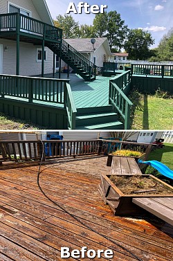 deck staining in lexington michigan