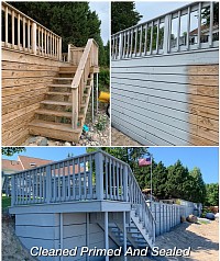 Deck staining in port Sanilac Michigan