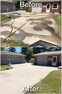 Driveway pressure washing in port huron michigan